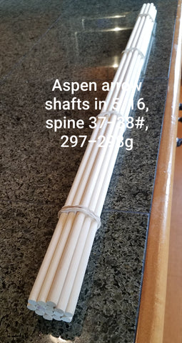 NEW ASPEN ARROW SHAFTS!  Strong and very light weight! Call for details